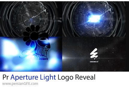 دانلود پروژه پریمیر نمایش لوگو با افکت نور دیافراگم + آموزش - Aperture Light Logo Reveal