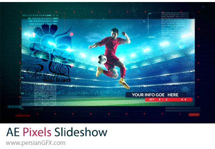 دانلود پروژه افترافکت اسلایدشو پیکسلی + آموزش - Pixels Slideshow