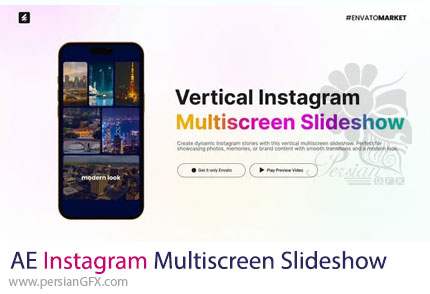 دانلود پروژه افترافکت اسلایدشو مولتی اسکرین اینستاگرام - Instagram Multiscreen Slideshow