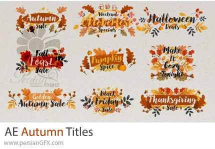 دانلود پروژه افترافکت پک تایتل های متحرک پاییزی + آموزش - Autumn Titles