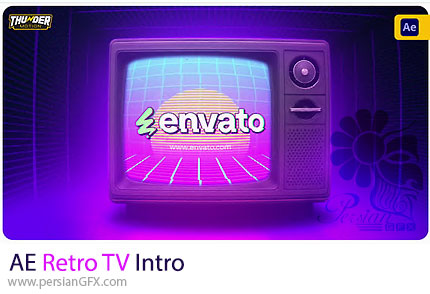 دانلود پروژه افترافکت اینترو لوگو با تلویزیون به سبک رترو + آموزش - Retro TV Intro