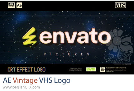 دانلود پروژه افترافکت نمایش لوگو با افکت نوستالژیک VHS و وینتج + آموزش - Vintage VHS Logo