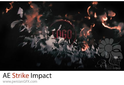 دانلود پروژه افترافکت نمایش لوگو با افکت برخورد و انفجار + آموزش - Strike Impact