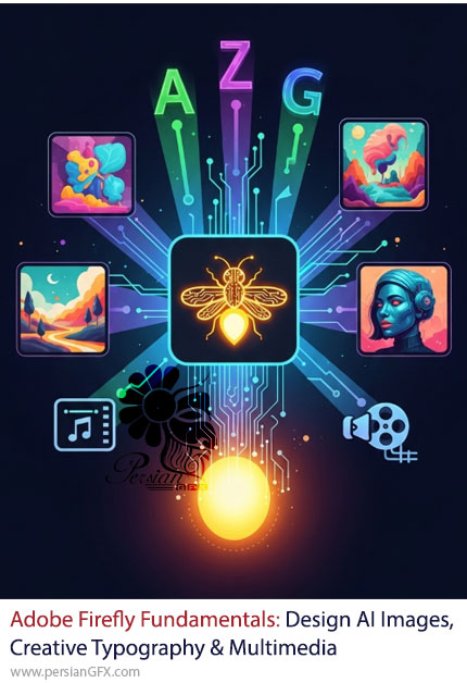 آموزش مبانی ادوبی فایرفلای برای طراحی تصاویر هوش مصنوعی و تایپوگرافی خلاقانه - Adobe Firefly Fundamentals: Design AI Images, Creative Typography & Multimedia