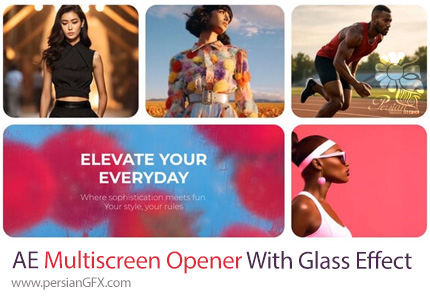 دانلود پروژه افترافکت اوپنر مولتی اسکرین با افکت شیشه ای - Multiscreen Opener With Glass Effect