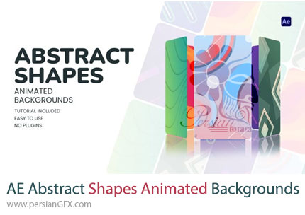دانلود پروژه افترافکت بک گراندهای متحرک اشکال انتزاعی + آموزش - Abstract Shapes Animated Backgrounds
