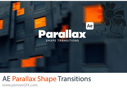 دانلود پروژه افترافکت ترانزیشن های اشکال پارالاکس + آموزش - Parallax Shape Transitions