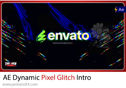 دانلود پروژه افترافکت اینترو لوگو گلیچ داینامیک با افکت پیکسلی + آموزش - Dynamic Pixel Glitch Intro