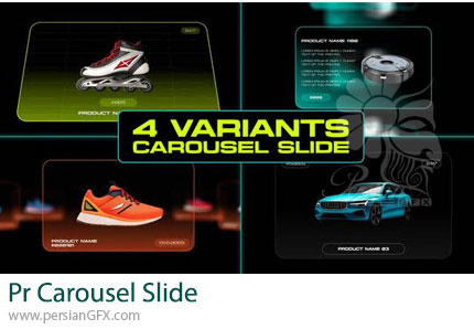 دانلود پروژه پریمیر اسلایدشو کاروسل محصولات + آموزش - Carousel Slide