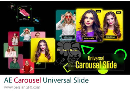 دانلود پروژه افترافکت اسلایدشو چرخوفلکی به سبک مدرن + آموزش - Carousel Universal Slide