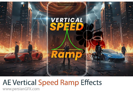 دانلود پروژه افترافکت ایجاد افکت حرکت سریع بر روی ویدئوهای عمودی + آموزش - Vertical Speed Ramp Effects