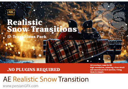 دانلود پروژه افترافکت 17 ترانزیشن بارش برف واقع گرایانه + آموزش - Realistic Snow Transition