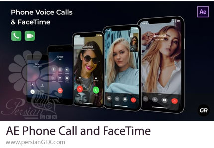 دانلود پروژه افترافکت نمایش تماس تلفنی و فیس‌تایم + آموزش - Phone Call and FaceTime