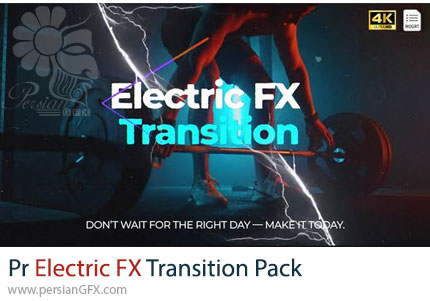 دانلود پروژه پریمیر پک ترانزیشن پرانرژی و ولتاژ بالا + آموزش - Electric FX Transition Pack