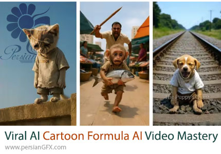 آموزش ساخت ویدئوهای کارتونی سینمایی با هوش مصنوعی از صفر تا وایرال شدن - Viral AI Cartoon Formula AI Video Mastery Course