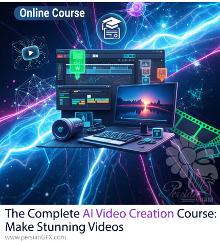 آموزش راهنمای کامل تولید ویدیو با هوش مصنوعی از مبتدی تا پیشرفته - The Complete AI Video Creation Course: Make Stunning Videos