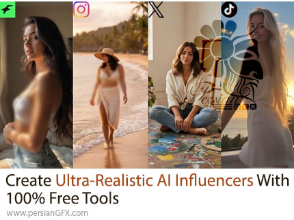 آموزش ساخت اینفلوئنسرهای فوقواقعی با هوش مصنوعی با ابزارهای کاملاً رایگان - Create Ultra-Realistic AI Influencers With 100% Free Tools