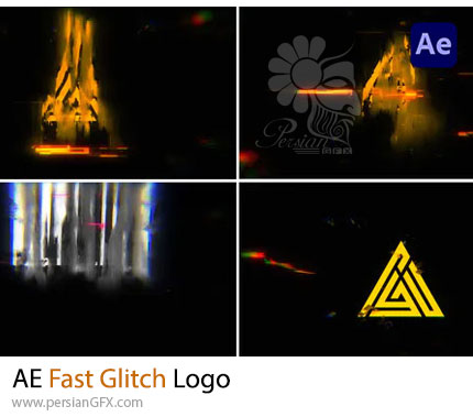 دانلود پروژه افترافکت لوگوموشن با افکت گلیچ آتشین + آموزش - Fast Glitch Logo