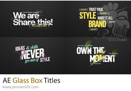 دانلود پروژه افترافکت انیمیشن تایتل با جعبه شیشه ای + آموزش - Glass Box Titles