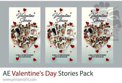 دانلود پروژه افترافکت استوری عاشقانه ولنتاین با عکس + آموزش - Photo Romantic Valentine Stories