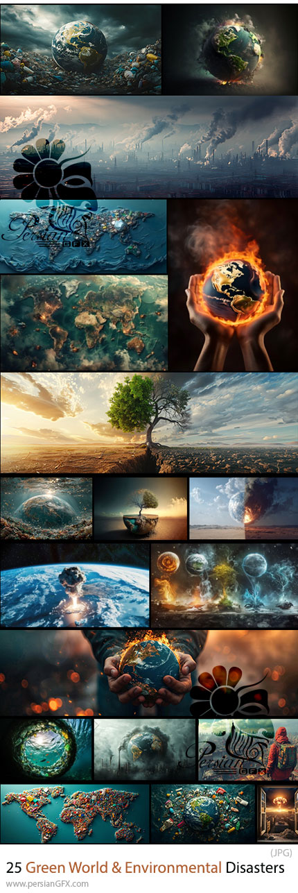 دانلود 25 عکس با کیفیت دنیای سبز و خطرات زیست محیطی - Green World & Environmental Disasters