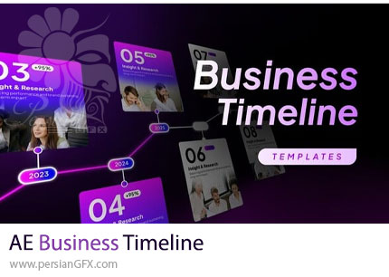 دانلود پروژه افترافکت تایم لاین تجاری + آموزش - Business Timeline