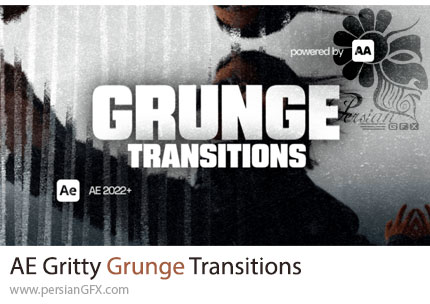 دانلود پروژه افترافکت 12 ترانزیشن گرانج و خشن - Gritty Grunge Transitions