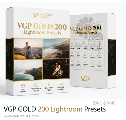 دانلود 200 پریست لایتروم جلوه واقعی فیلم با رنگ، کنتراست و گِرِین طبیعی - VGP GOLD 200 Lightroom Presets