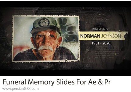 دانلود پروژه آماده اسلایدشو یادبود مراسم ترحیم برای افترافکت و پریمیر + آموزش - Funeral Memory Slides