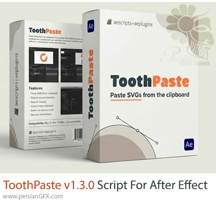 دانلود اسکریپت ToothPaste v1.3.0 برای وارد کردن فایل های SVG به افترافکت