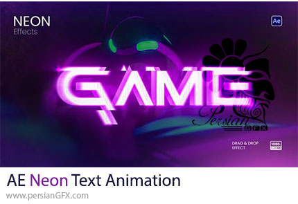 دانلود پروژه افترافکت انیمیشن متن نئونی + آموزش - Neon Text Animation