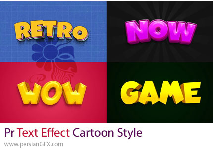 دانلود پروژه پریمیر افکت متن با استایل کارتونی - Text Effect Cartoon Style