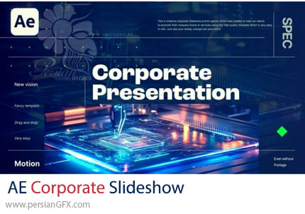 دانلود پروژه افترافکت اسلایدشو شرکتی + آموزش - Corporate Slideshow