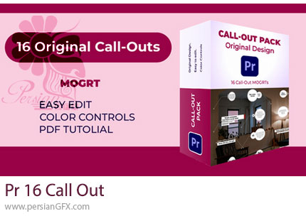 دانلود پروژه پریمیر 16 عناوین متحرک کال اوت - Call Outs For Premiere Pro