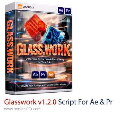 دانلود اسکریپت Glasswork v1.2.0 برای ایجاد افکت شیشه ای با بریدگی های عمودی در افترافکت و پریمیر