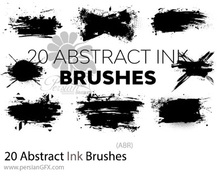دانلود 20 براش فتوشاپ جوهری انتزاعی - Abstract Ink Brushes