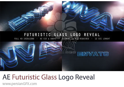 دانلود پروژه افترافکت نمایش لوگو با افکت شیشهای آیندهنگرانه - Futuristic Glass Logo Reveal