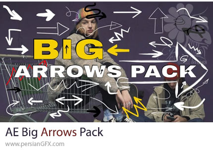 دانلود پروژه افترافکت پک المان فلش برای موشن گرافیک + آموزش - Big Arrows Pack