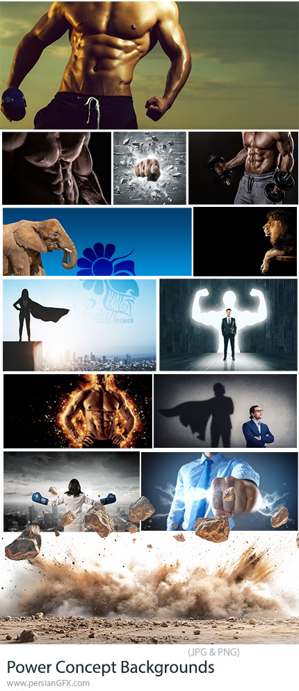 دانلود مجموعه پسزمینههای مفهومی انرژی، قدرت و حرکت برای طراحی مدرن - Power Concept Backgrounds
