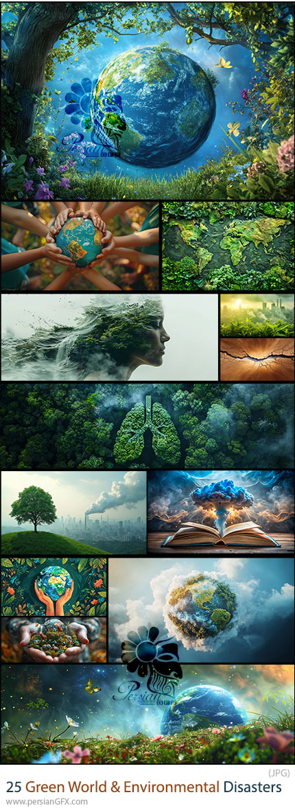 دانلود 25 عکس با کیفیت دنیای سبز و خطرات زیست محیطی - Green World & Environmental Disasters