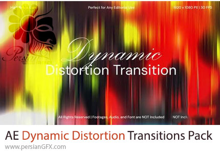 دانلود پروژه افترافکت پک ترانزیشن داینامیک و اعوجاج + آموزش - Dynamic Distortion Transitions Pack