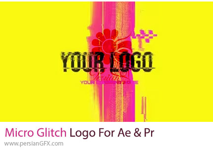 دانلود پروژه آماده نمایش لوگو با افکت میکرو گلیچ در افترافکت و پریمیر + آموزش - Micro Glitch Logo