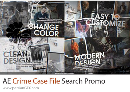 دانلود پروژه افترافکت تیزر جست‌ وجوی پرونده جنایی برای مستند و تریلر + آموزش - Crime Case File Search Promo
