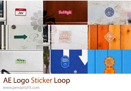 دانلود پروژه افترافکت نمایش لوگو به سبک استیکر لوپ + آموزش - Logo Sticker Loop