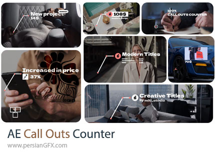 دانلود پروژه افترافکت کال‌اوت شمارنده عددی + آموزش - Call Outs Counter