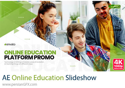 دانلود پروژه افترافکت اسلایدشو آموزش آنلاین - Online Education Slideshow
