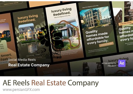 دانلود پروژه افترافکت ریلز تبلیغاتی مشاور املاک + آموزش - Reels  Real Estate Company