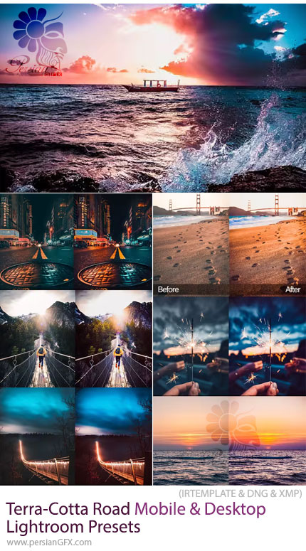 دانلود پریست لایتروم با تنالیتههای گرم و خاکی برای موبایل و دسکتاپ - Terra-Cotta Road Mobile & Desktop Lightroom Presets