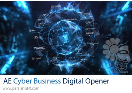دانلود پروژه افترافکت اوپنر تجاری با استایل سایبری و افکتهای دیجیتال + آموزش - Cyber Business Digital Opener