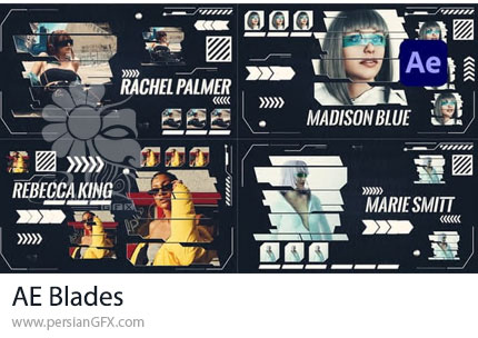 دانلود پروژه افترافکت انیمیشن حرکات برشی برای ساخت تیزر تبلیغاتی + آموزش - Blades